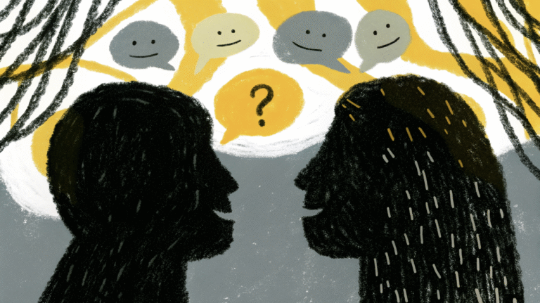 A Vantagem Humana: Como A Mediação De Conflitos Com Ia Depende Da Pergunta Certa 26 Ilustração Simbólica Da Mediação De Conflitos Com Ia, Onde A Tecnologia Organiza A Informação E O Mediador Aplica A Sabedoria Humana Para Fazer A Pergunta Certa.