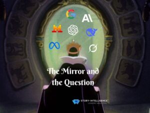 Rainha Má Diante Do Espelho Mágico, Que Reflete Logos De Inteligência Artificial Como Google, Openai E Anthropic, Simbolizando A Ia Como Espelho Da Humanidade E O Poder De Nossas Perguntas.rainha Má Diante Do Espelho Mágico, Que Reflete Logos De Inteligência Artificial Como Google, Openai E Anthropic, Simbolizando A Ia Como Espelho Da Humanidade E O Poder De Nossas Perguntas.